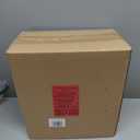 mDesign Metal Freestanding Slim Toilet Bowl Brush and Holder + Rectangle Narrow 5 Liter / 1.3 Gallon Step Pedal Trash Can Wastebasket for Bathroom - Small, Compact Design - Set of 2 - Black