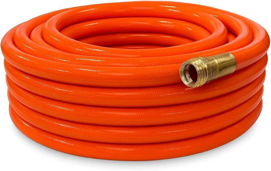 Heavy-Duty Garden Hose 100 ft, 3/4 Inch 4-Layer PVC, Kink-Free & Flexible Outdoor Water Hose