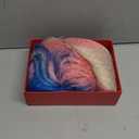 Pink Blue Wave Wigs for Women 18 Inch Medium Length Wigs Middle Part Curly Wavy Wig Natural Looking Synthetic Heat Resistant Fiber Wig for Daily Party Use(Pink Blue,18 Inch)