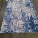 RELEANY Washable Area Rugs 5'x7' Non-Slip Modern Abstract Soft for Living Room Entryway Bedroom Nursery, Print Pattern, Blue Grey Navy Gray