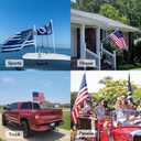 Yeesun Flag Pole,6FT American Flag Pole & Bracket-Flagpoles for 3 x 5 Flags Holder for House Porch & Outdoor,Tangle Free and Wall Mount Flag Pole Kit (Without Flag, White)