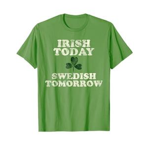 Funny Swedish Irish St. Patrick's Day Shirt Sweden T-Shirt,small
