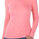 Womens Long Sleeve Thermal Shirts, 2025 Fall Winter Crew Neck Shirt for Women, Stretch Basic Tight Long Sleeve Underwear Tops (Pink, M)