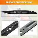 21 Inch Lawn Mower Blade Replacement AB2100 AB2101, Compatible with E-GO Power+ 56V Models LM2100 LM2101 LM2100SP LM2102SP LM2114 LM2114SP LM2125SP, Black Mulching Lawn Mower Blade2 PCS