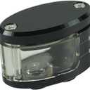 2pcs Motorcycle Brake Clutch Master Cylinder Fluid Reservoir Tank Oil Cup Universal for Motorcycle Motorbike Scooter (Black)