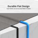 2 Pack CAT7 Ethernet Cable 1 Foot Shielded Flat Bendable Path Cord LAN Wire RJ45 Short Crystal Connector High Speed Internet Network Cable Faster Than CAT5/CAT6 for Modem. (Black)