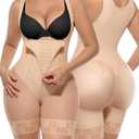 SHAPELLX Fajas Tummy Control Shapewear Open Bust Butt Lift Shaper Bodysuit, XL