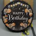 Sinmoe Birthday Piata with Stick Blindfold and Confetti Large Piata for Adult Men Women Birthday Party Supplies Decoration Wedding Anniversary(Black and Gold)
