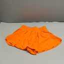 CRZ YOGA Athletic Shorts for Women High Waisted Flowy Ruffle Skirt Overlay for Workout Running Tennis with Zip Pocket, Orange