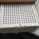 Pinkpum 6 Pack Closet Organizers Storage Bins, Stackable Plastic Drawer Basket for Clothing, Stackable Storage Bins Shelf Storage Container for Closet Wardrobe Bedroom Bathroom Office White