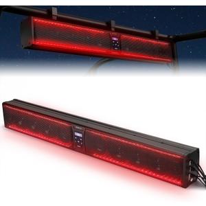 KEMIMOTO 39-inch 10 Speaker Aluminum UTV Sound Bar Waterproof Music Sync Multicolor Lights SxS Speakers Soundbar for UTV Golf Cart Marine with 1.25 in - 2 in Roll Bar KEMIMOTO 39-inch 10 Speaker Aluminum UTV Sound Bar Waterproof Music Sync Multicolor Lights SxS Speakers Soundbar for UTV Golf Cart Marine with 1.25 in - 2 in Roll Bar