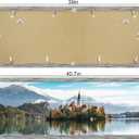 Hongkee 13x39 Puzzle Frame 2 Packs, Real Glass and Rustic Grey Wood Frame, Display Panoramic 13 x 39 Picture Frames - Horizontal or Vertical Wall Mounting