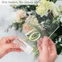 Mutualsign Acrylic Name Card Holder 10 PCS Acrylic Place Card Holder, Clear Acrylic Sign Holder Table Number Holder with Blocks for Sign /Name /Menu /Numbers