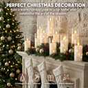 Raycare 18 Pcs Flameless Battery Operated Pillar Candles with Remote Timer