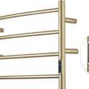 Heated Towel Racks for Bathroom, Wall Mounted Electric Towel Warmer Racks with Timer & Temperature Control,Heater for Bathroom, Brushed (Round-Brushed Gold, 4 Bars)