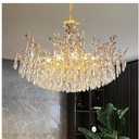 ziidoo Modern Lights Gold Crystal Chandelier 33.5 inch LED 12 Lamps Tree Branch Raindrop Hanging Pendant Ceiling Light Fixture Chandeliers for Living, Dining Room, Kitchen Island, Bedroom