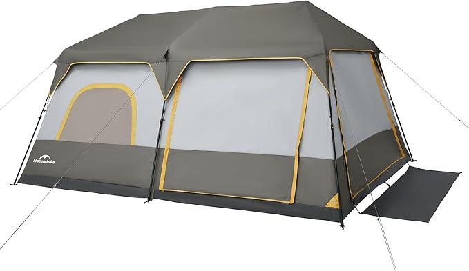 Naturehike Cape 8 Person Camping Tent, 60S Easy Setup Instant Tent Pop up Tent, Waterproof Large Tall 6/8 Person Tents for Camping, Car Camping (Color: Grey, Size: 8 Person)