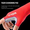 Half Finger Cycling Gloves - Breathable, Gel Padded & Shock-Absorbing Mountain/Dirt Bike Gloves for Men & Women (red)