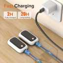 2 Pack Hand Warmers Rechargeable, Magnetic Electric Hand Warmers, 12H Max Heating Time Pocket Hand Warmers Gifts for Women Men (Black+White)