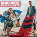 MalloMe Sleeping Bags for Adults Cold Weather & Warm - Backpacking Camping Sleeping Bag for Kids 10-12, Girls, Boys - Lightweight Compact Camping Essentials Gear Accessories Hiking Sleep Must Haves, Ruby Red