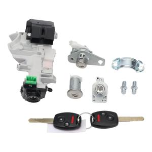 for Honda Civic 2006-2011 06350-SAA-G30 35100-SDA-A71 Ignition Starter Switch Housing Door Trunk Lock Cylinder Transponder 46 Chip Immobilizer Keys with Panic Full Set