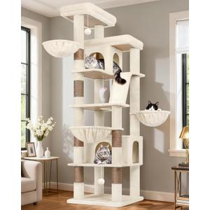 Globlazer 80in Extra Large Tall Corner Cat Tree Tower, S80G, Beige