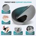 Travel Neck Pillows for Airplanes - 360 Ergonomic Memory Foam Travel Pillow - Relief Neck Pain with Breathable Support for Long Flights, Car, Train & Office Use - Adults & Kids