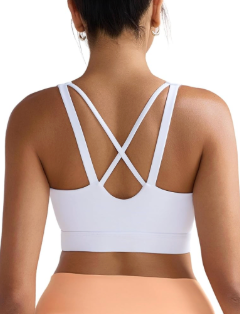 RUNNING GIRL High Impact Sports Bras for Women, High Support Running Sports Bra Moulded Cup Strappy Sports Bras, Large 