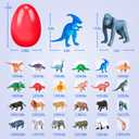 OCHIDO 24 Pack Prefilled Easter Egg With Animal Dinosaur Toy, Easter Basket Essentials Easter Basket Stuffers for Kids, Easter Egg Hunt Game, Easter Party Favor Classroom Rewards