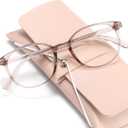 miyya Blue Light Blocking Glasses Women, Fashion Round Transparent Anti Blue Light Glasses with Anti Eyestrain & UV Glare