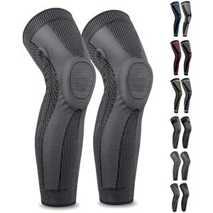Full Leg Sleeves Long Compression Leg Sleeve Knee Sleeves Protect Leg, for Man Women Basketball, Arthritis Cycling Sport XL