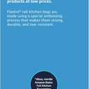 Amazon Basics 13 Gallon Flextra Strength Tall Kitchen Drawstring Trash Bags, Tear Resistant, 10% Post Consumer Recycled, 90 Count