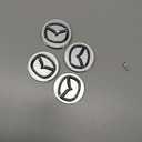 4PCS Wheel Center Caps for Mazda CX-5 CX-7 CX-8 M6 MX5 RX7 RX8 A8 CX9 X MX, 56mm/2.2" Car Wheel Hub Caps ABS Rim Center Hub Cover (Silver)
