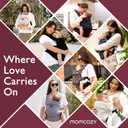 Momcozy Baby Carrier - Ergonomic, Cozy and Lightweight Carrier for 7-45lbs, Effortless to Put On, Ideal for Hands-Free Parenting, Enhanced Lumbar Support, Purehug for Infant to Toddler, Black
