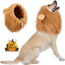 Vivifying Lion Mane for Dog, Adjustable Halloween Lion Costume Wig with Ears for Medium Dogs, Realistic & Funny Accessory Perfect for Parties and Photoshoots (Medium, Brown)