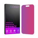 PDDKISS Compatible for iPhone 15 Pro Max Privacy Screen Protector Tempered Glass 6.7 Inch, Pink Gradient Anti Spy Anti Blue Light HD Easy Installation