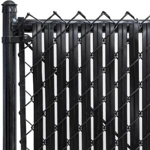 Chain Link Fence Privacy Blade Slates with Bottom Lock 4x10 Ft Black for Gardening, Privacy, Outdoor Wall, Balcony, Patio, Yard, Safety Fence Screen Cover for Dog, Cat, Pet Hedge Slats