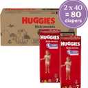 Huggies Size 7 Diapers, Little Movers Baby Diapers, Size 7 (41+ lbs), 80 Count (2 Packs of 40)