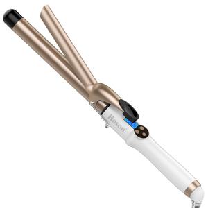 Hoson 1 Inch Curling Iron Professional Ceramic Tourmaline Coating Barrel Hair Curler, LCD Dispaly with 9 Heat Setting(225F to 450F for All Hair Types, Glove Include)