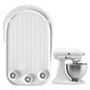Silicone Mixer Slider Mat for Kitchen Aid 4.5-5 Qt Tilt Head Stand Mixer with Attachments Storage Countertop Mover Tray Attachment Non-Slip Pad (White)