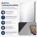 2Pcs Aluminum Composite Panel 5/32" Thicker Brushed Silver Sheet 36" x24“