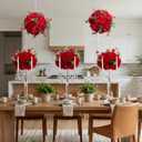 6-Pack Red Artificial Flower Balls Wedding Centerpieces for Tables