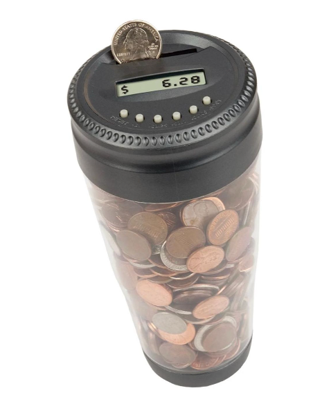 DIRTY DOG Digital Auto Coin Jar Piggy Bank