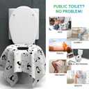 Toilet Seat Cover (20 Pack)  XL 23x25 Inch Panda Print Toilet Seat Covers Disposable for Kids & Adults  Soft Paper Material, Travel Essentials for Public Restrooms & Potty Training (P20 Non-Wooven)