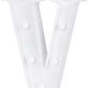 Restaurantware Illumify 6.7 x 1.2 x 8.7 Inch Light Up Letter 1 Durable Marquee LED Light - Letter V Touchproof White Plastic Party Light Keyhole Slot For Parties Weddings Or Special Events