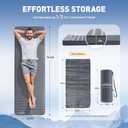 Elegear CumbreX Air & Foam Camping Sleeping Pad, HexaFoam Camping Mattress Pad with Built-in Foot Pump Memory Foam Camp Pad 4-Season R-Value 9.5 Camp Sleeping Mat for Travel/Car/Tent, Light Gray