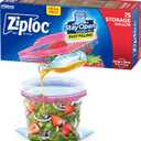 Ziploc Gallon Food Storage Bags, Stay Open Design with Stand-Up Bottom, Easy to Fill, 75 Count