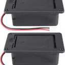 2PCS Guitar Pickup Battery Box 9V Battery Box Case Cover Holders for Guitar Bass Pickup Black
