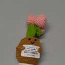 Gossby Handmade Positive Tulip Flower Crochet - This is A Little Reminder - Inspirational Gift for Women - Thank You, Appreciation, Positive Gift for Teacher, Mom, Friend, Coworker - Knitted Decor