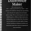 Difference Maker Hardcover 160 Pages Spiral Notebooks, Appreciation Gifts for Women Man Boss Leader Supervisor Teacher Mentor Counselor, Retirement Going Away Gifts for Coworker Friend